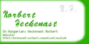 norbert heckenast business card